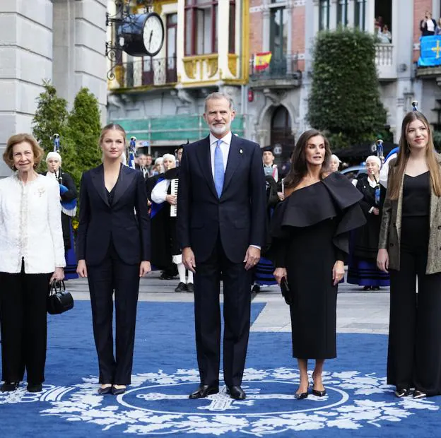 La familia real en la entrega de los Premios Princesa de Asturias.