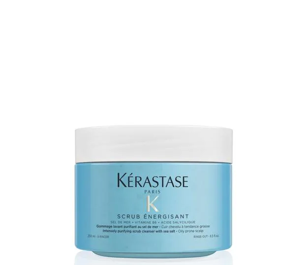 Exfoliante capilar para cabello graso Gommage Énergisant de Kérastase.