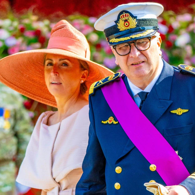 El príncipe Laurent de Bélgica junto a la princesa Claire. 