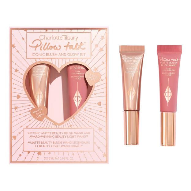 Estuche con colorete e iluminador Pillow Talk Iconic Blush and Glow Kit de Charlotte Tilbury.