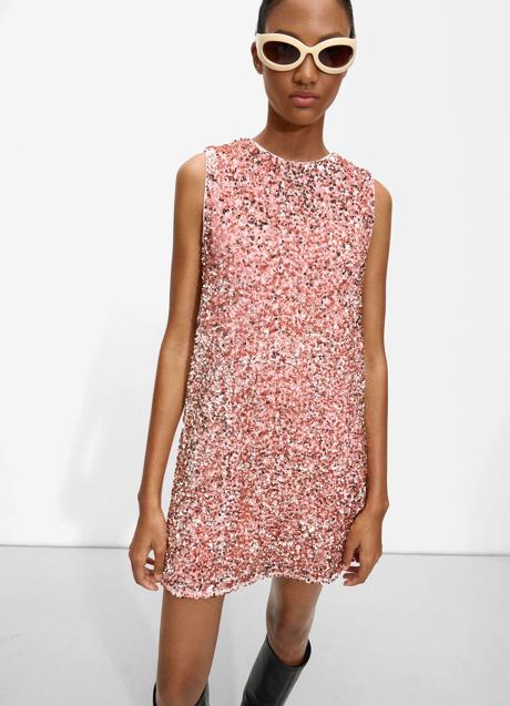 Vestidos con lentejuelas rosas de Parfois (39,99 euros)