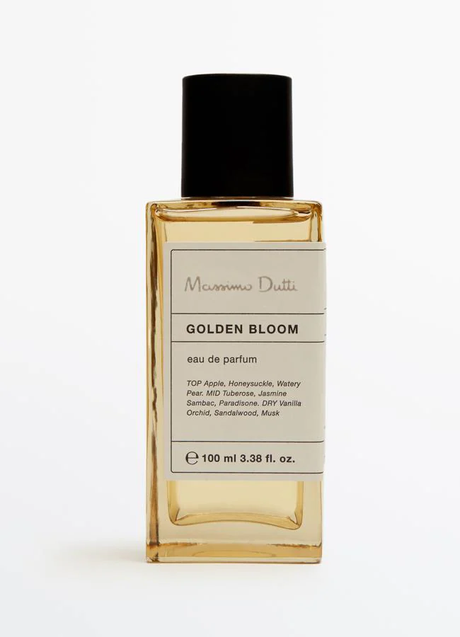 Perfume Golden Bloom de Massimo Dutti.