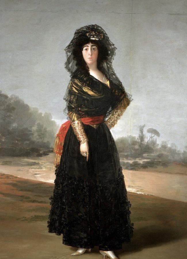 'Retrato de la duquesa de Alba de negro' (1797), de Francisco de Goya. (FOTO: D.R.)