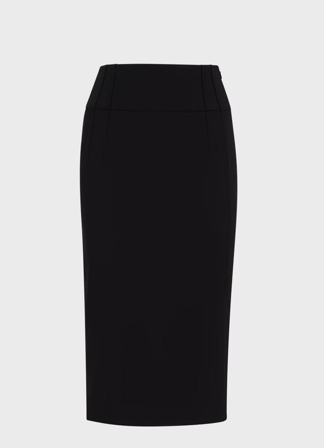 Falda lápiz negra de Hugo Boss, 159 euros.