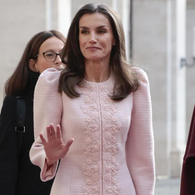 La reina Letizia, en su segundo día en Italia. 