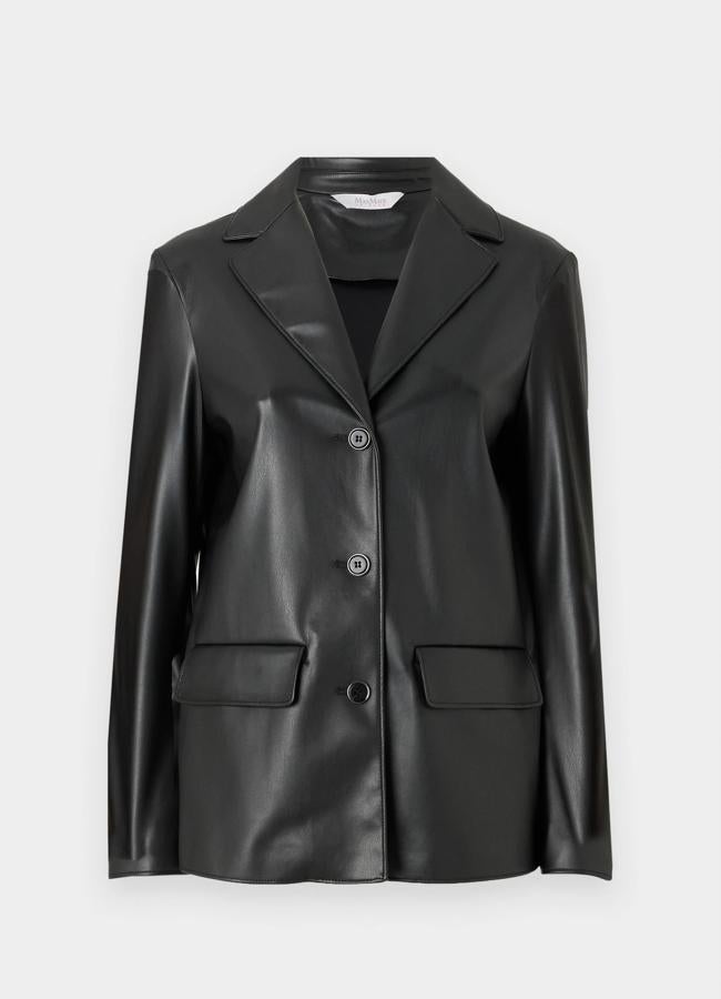 Chaqueta de cuero sintético de Max Mara Leisure, 161,95 euros, a la venta en Zalando.