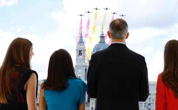 Otra imagen de la celebración del décimo aniversario de la proclamación de Felipe VI que salió de la óptica habitual de la comunicación audiovisual de la familia real.