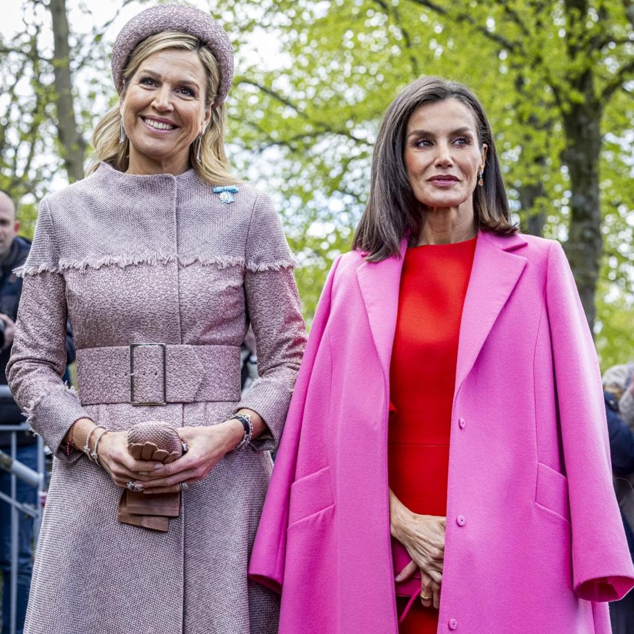 La reina Letizia y Máxima de Holanda, en su último encuentro en Países Bajos, el pasado abril. /getty images