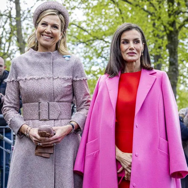 La reina Letizia y Máxima de Holanda, en su último encuentro en Países Bajos, el pasado abril. 