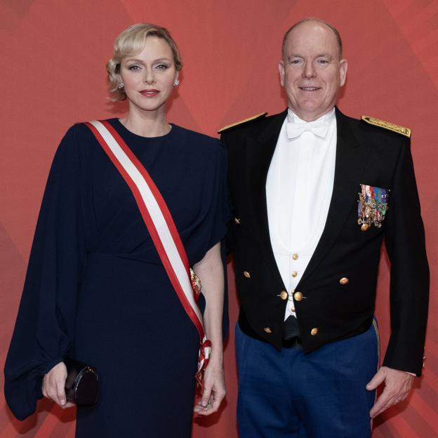 Alberto y Charlene de Mónaco durante El Día Nacional del Principado en 2024. 