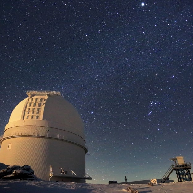 El cielo sobre el Observatorio de Calar Alto. 