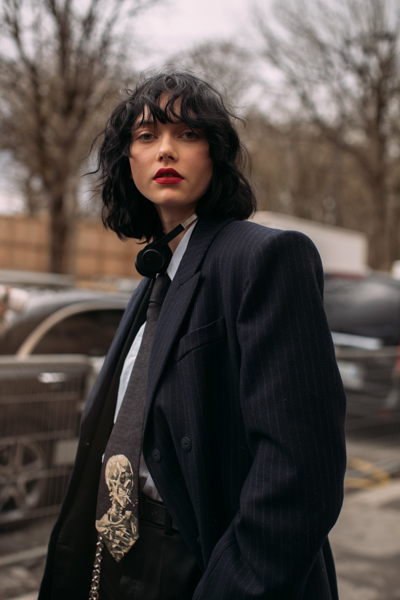 Una mujer con labios rojos. Foto: Launchmetrics spotlight.