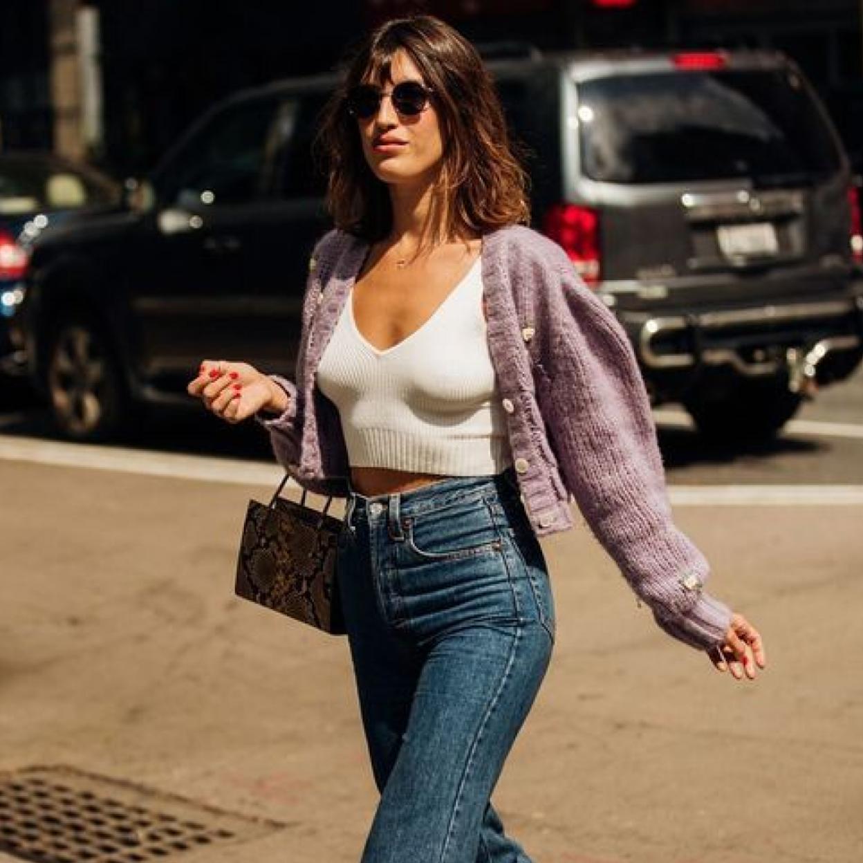 Influencer francesa con rebeca de punto/@JEANNEDAMAS