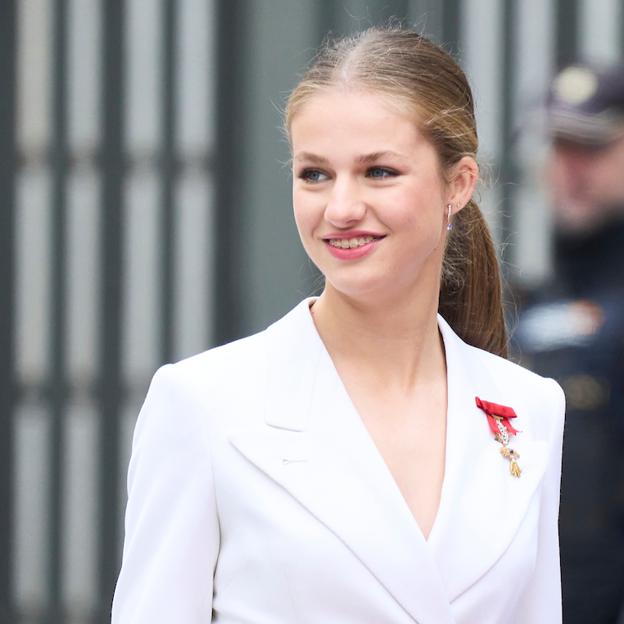 La princesa Leonor, el día de su jura de la Constitución. 