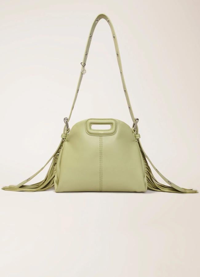 Bolso Miss M mini de cuero liso de Maje (295€)