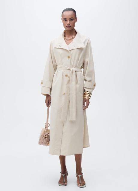 Trench con algodón de Mango (99,99 euros)