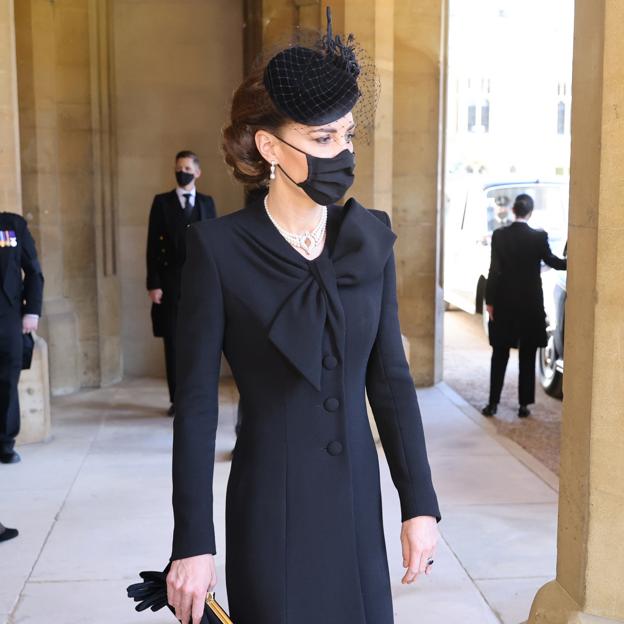 Kate Middleton durante el funeral del duque de Edimburgo. 