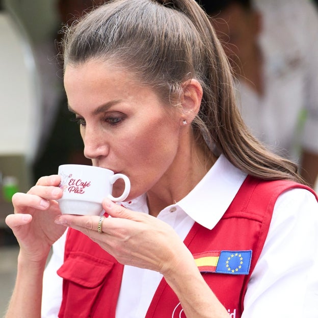 La reina Letizia durante un viaje de cooperación a Colombia. 