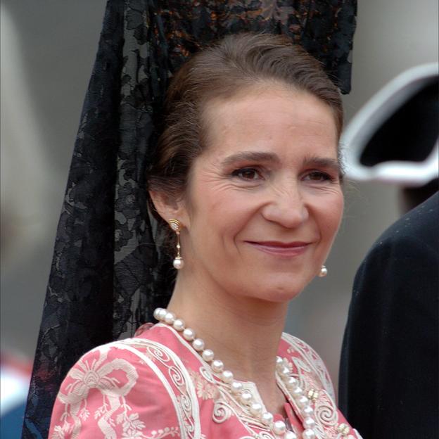 La infanta Elena durante la boda del rey Felipe VI y doña Letizia. 